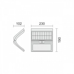 ΗΛΙΑΚΟ ΦΩΤΙΣΤΙΚΟ ΤΟΙΧΟΥ LED ΜΕ ΑΙΣΘΗΤΗΡΑ PIR 60W 6633-6634