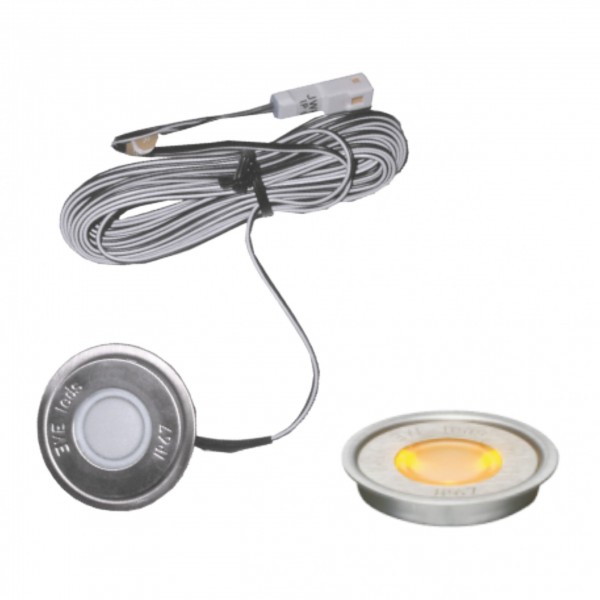 5925 | ΕΥΕLED® ΣΕΤ 3 ΜΟΝΑΔΕΣ ΣΩΜΑ: INOX LED: 0,3W ΚΕΧΡΙΜΠΑΡΕΝΙΟ