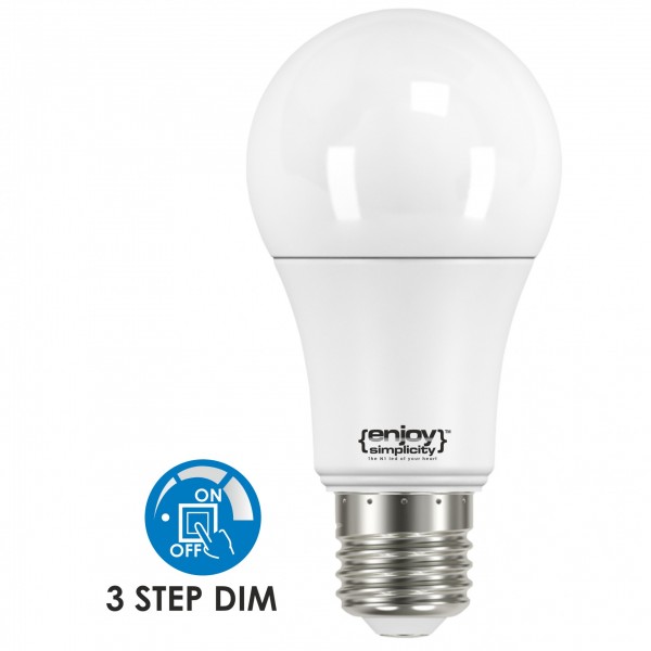 EL101202 |SmartLED A60 ON-OFF 3stepsDIM|11.5W(>75W)Ε27|2700k|1060lm|{enjoysimplicity}™