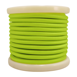 EL330003 | Textile Cable 2x0.75mm²- ρολό 10mt - ΠΡΑΣΙΝΟ ΦΩΣΦΟΡΙΖΕ