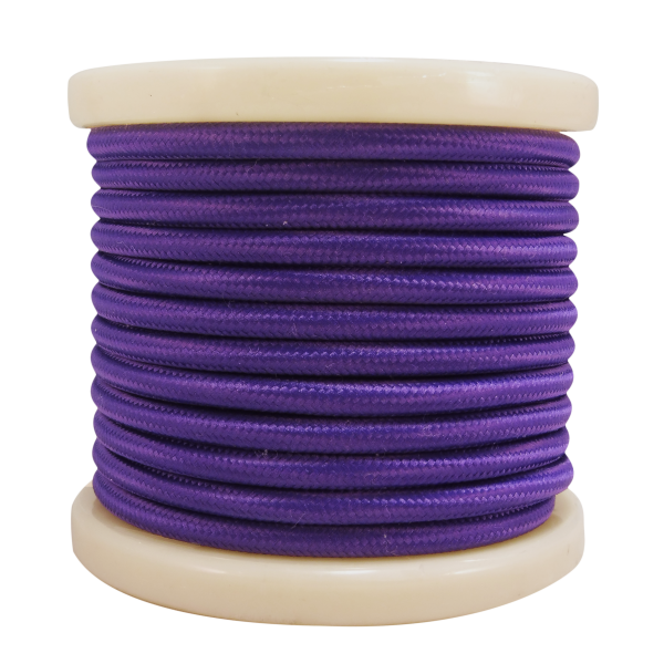 EL330007 | Textile Cable 2x0.75mm²- ρολλό 10mt - ΜΩΒ ΣΚΟΥΡΟ