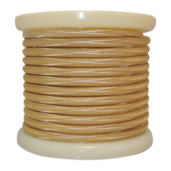 EL330008 | Textile Cable 2x0.75mm²- ρολλό 10mt - ΧΡΥΣΟ ΓΥΑΛΙΣΤΕΡΟ