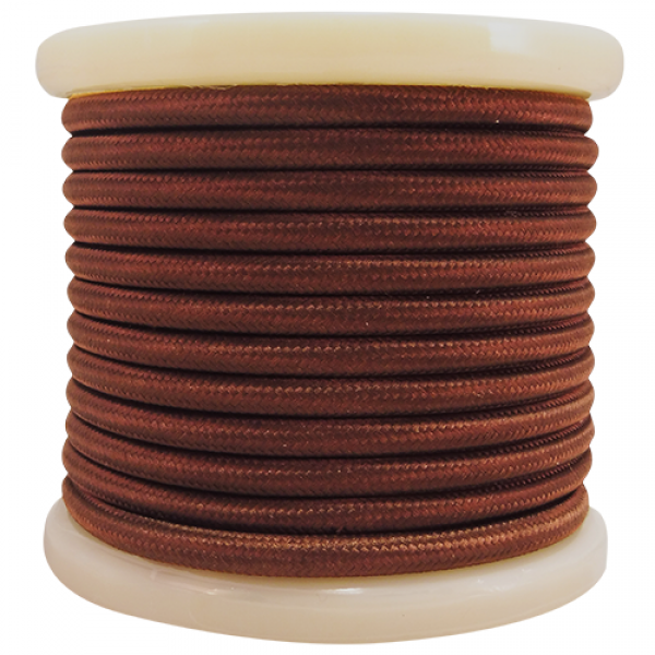 EL330014 | Textile Cable 2x0.75mm²- ρολλό 10mt – Kαφέ