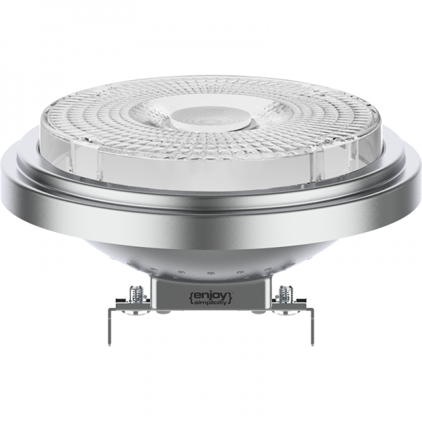 EL811913 | LED AR111 DIM 12V G53|7.3W(>50W)|2700k|530lm|40◦|Silver|{enjoysimplicity}™