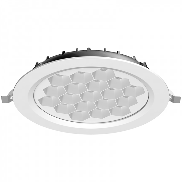 EL191024 | LED Panel Αλ/νίου Silver HighPower 34.5W|4000k|4250lm|Φ221x38mm|60°|+Driver|{enjoysimplicity}™