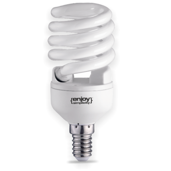 EL100001 | T2 extra slim spiral|11W(>49W)Ε14|6500k|564lm|{enjoysimplicity}™