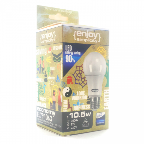 EL791523 | LED A65 DIM|13.6W(>100W)Ε27|3000k|1521lm|{enjoysimplicity}™