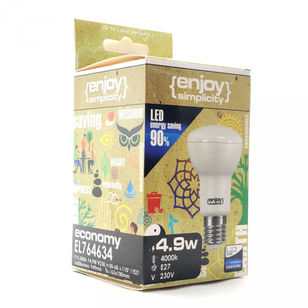 EL756430 | LED R50|4W(>39W)Ε14|6500k|470lm|{enjoysimplicity}™