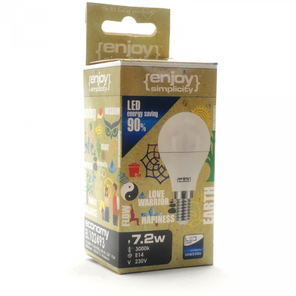 EL102492 | LED Ρ45|7.2W(>60W)Ε14|2700k|806lm|{enjoysimplicity}™