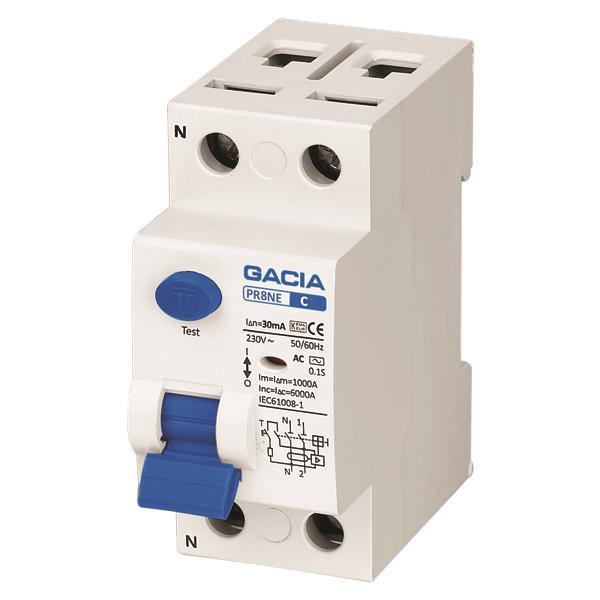 ΡΕΛΕ ΔΙΑΡΡΟΗΣ 2Χ40Α 6KA 30mA GACIA TYPE A ΡΕΛΕ ΔΙΑΡΡΟΗΣ 2Χ40Α 6KA 30mA GACIA TYPE A