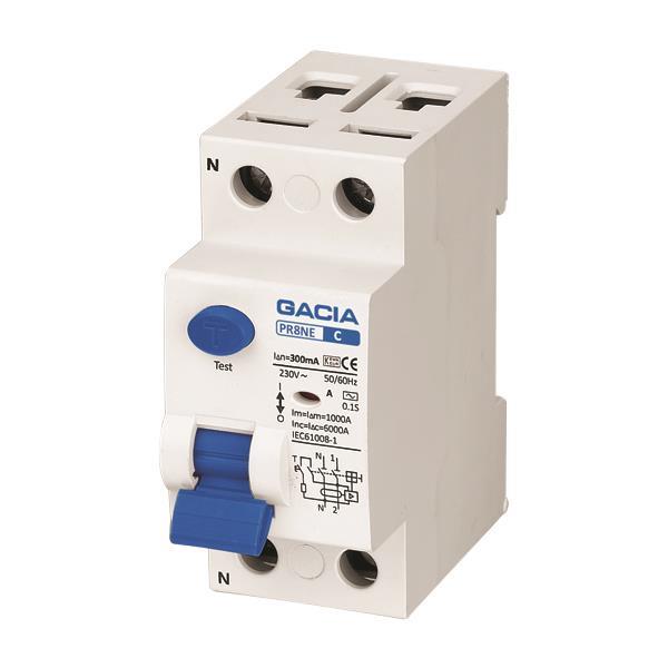 ΡΕΛΕ ΔΙΑΡΡΟΗΣ 2Χ25Α 6KA 300mA GACIA TYPE A ΡΕΛΕ ΔΙΑΡΡΟΗΣ 2Χ25Α 6KA 300mA GACIA TYPE A