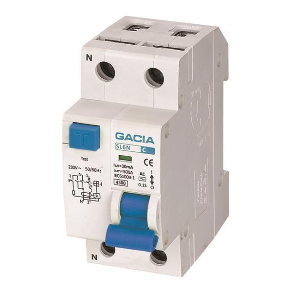 ΡΕΛΕ RCBO ΔΙΠΟΛΙΚΟ 25A 4,5KA 30mA 1P+N GACIA TYPE AC ΡΕΛΕ RCBO ΔΙΠΟΛΙΚΟ 25A 4,5KA 30mA 1P+N GACIA TYPE AC