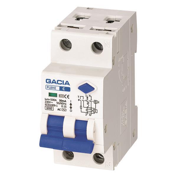 ΡΕΛΕ RCBO ΔΙΠΟΛΙΚΟ 32A 6KA 30mA 1+N GACIA TYPE AC ΡΕΛΕ RCBO ΔΙΠΟΛΙΚΟ 32A 6KA 30mA 1+N GACIA TYPE AC