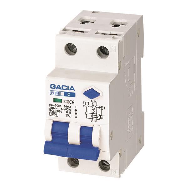 ΡΕΛΕ RCBO ΔΙΠΟΛΙΚΟ 10A 6KA 30mA 1+N GACIA TYPE B ΡΕΛΕ RCBO ΔΙΠΟΛΙΚΟ 10A 6KA 30mA 1+N GACIA TYPE B