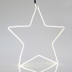 ΑΣΤΕΡΙ, 2m ΝΕΟΝ LED ΦΩΤΟΣΩΛΗΝΑΣ, ΜΟΝΟΚΑΝΑΛΟΣ, ΛΕΥΚO, 54x58cm, IP44