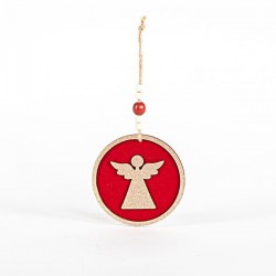 ΞΥΛΙΝΟ ΣΤΟΛΙΔΙ, ΑΓΓΕΛΑΚΙ, ΚΟΚΚΙΝΟ, ΜΕ ΒΕΛΟΥΔΟ, 11x0,5cm