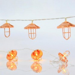 ΣΕΙΡΑ, 10 LED 5mm, ΧΑΛΚΙΝΑ ΜΕΤΑΛΛΙΚΑ ΦΑΝΑΡΙΑ, ΜΠΑΤΑΡΙΑΣ 3xAA, ΘΕΡΜΟ ΛΕΥΚΟ LED ΑΝΑ 15cm, ΠΡΟΕΚΤΑΣΗ ΠΑΡΟΧΗΣ 50cm, IP20