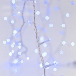 ΣΕΙΡΑ, 100 LED 3mm, 31V ΜΕΤΑΣΧΗΜΑΤΙΣΤΗ, 4 ΕΠΕΚΤΑΣΕΙΣ ΕΩΣ 3 ΣΕΤ, ΔΙΑΦΑΝΟ PVC ΚΑΛΩΔΙΟ, ΜΠΛΕ LED ΑΝΑ 5cm, ΠΡΟΕΚΤΑΣΗ ΠΑΡΟΧΗΣ 3m, ΙP44