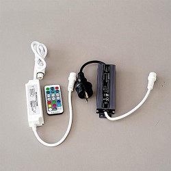 24V ΜΕΤΑΣΧΗΜΑΤΙΣΤΗΣ, ME SYNCHRONOUS RGBW LED CONTROLLER & ΤΗΛΕΧΕΙΡΙΣΤΗΡΙΟ, ΠΡΟΕΚΤΑΣΗ ΠΑΡΟΧΗΣ 3m, IP65