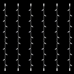 ΣΕΙΡΑ, DIY ΣΕΤ 6 ΤΜΧ, 20 LED, 2 ΕΠΕΚΤΑΣΕΙΣ, ΛΕΥΚΟ ΚΑΟΥΤΣΟΥΚ ΚΑΛΩΔΙΟ, ΛΕΥΚΟ LED ΑΝΑ 10cm, ΙΡ65