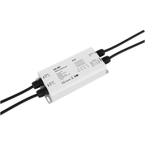 DMX512/RDM DECODER RGBW 5A*4CH 12-24VDC MAX20A IP65 D4-WP DMX512/RDM DECODER RGBW 5A*4CH 12-24VDC MAX20A IP65 D4-WP