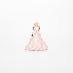 ΔΙΑΚΟΣΜΗΤΙΚΟ ΠΟΛΥΡΕΖΙΝ, ΑΓΓΕΛΟΣ, ΡΟΖ, 9,5x9,5x11,5cm