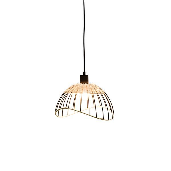 ΦΩΤΙΣΤΙΚΟ ΚΡΕΜΑΣΤΟ ΜΟΝΟΦΩΤΟ Ε27 MAX 40W 30XH18cm RATTAN ARTE ILLUMINA KAI