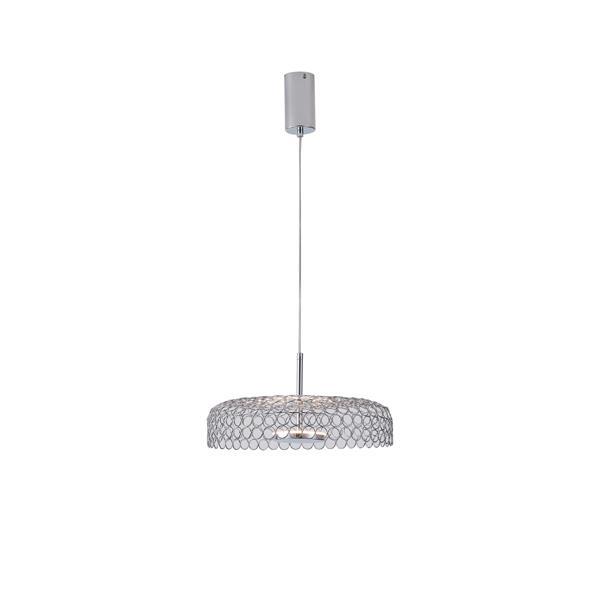 ΦΩΤΙΣΤΙΚΟ ΚΡΕΜΑΣΤΟ ΜΕΤΑΛΛΟ ΜΟΝΟΦΩΤΟ LED 10W 3000K 1080Lm Φ350x1390mm ΑΣΗΜΙ ARTE ILLUMINA PERFORATO