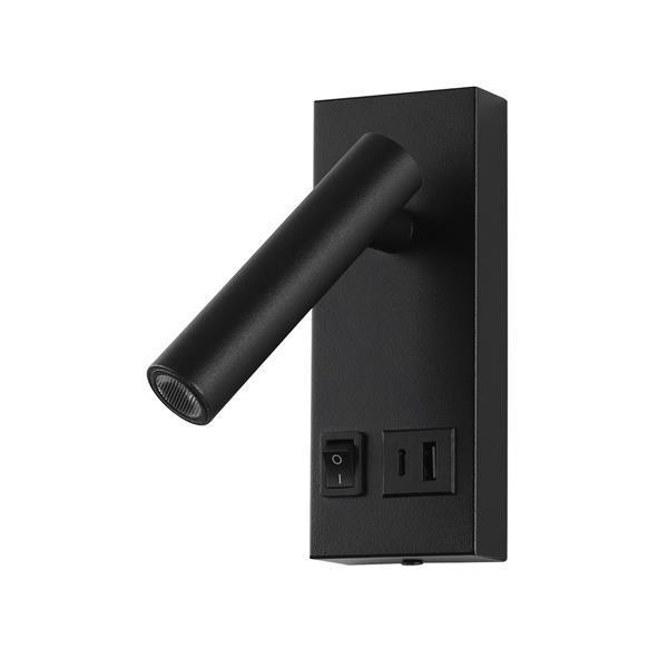 ΑΠΛΙΚΑ ΚΡΕΒΑΤΙΟΥ ΑΝΑΓΝΩΣΗΣ ΜΕ USB TYPE C 2W 3000K 150X60X145mm ΜΑΥΡΗ ARTE ILLUMINA CHARGE ΑΠΛΙΚΑ ΚΡΕΒΑΤΙΟΥ ΑΝΑΓΝΩΣΗΣ ΜΕ USB TYPE C 2W 3000K 150X60X145mm ΜΑΥΡΗ ARTE ILLUMINA CHARGE